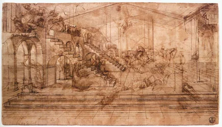 Estudio perspectivo de La Adoración de los Magos